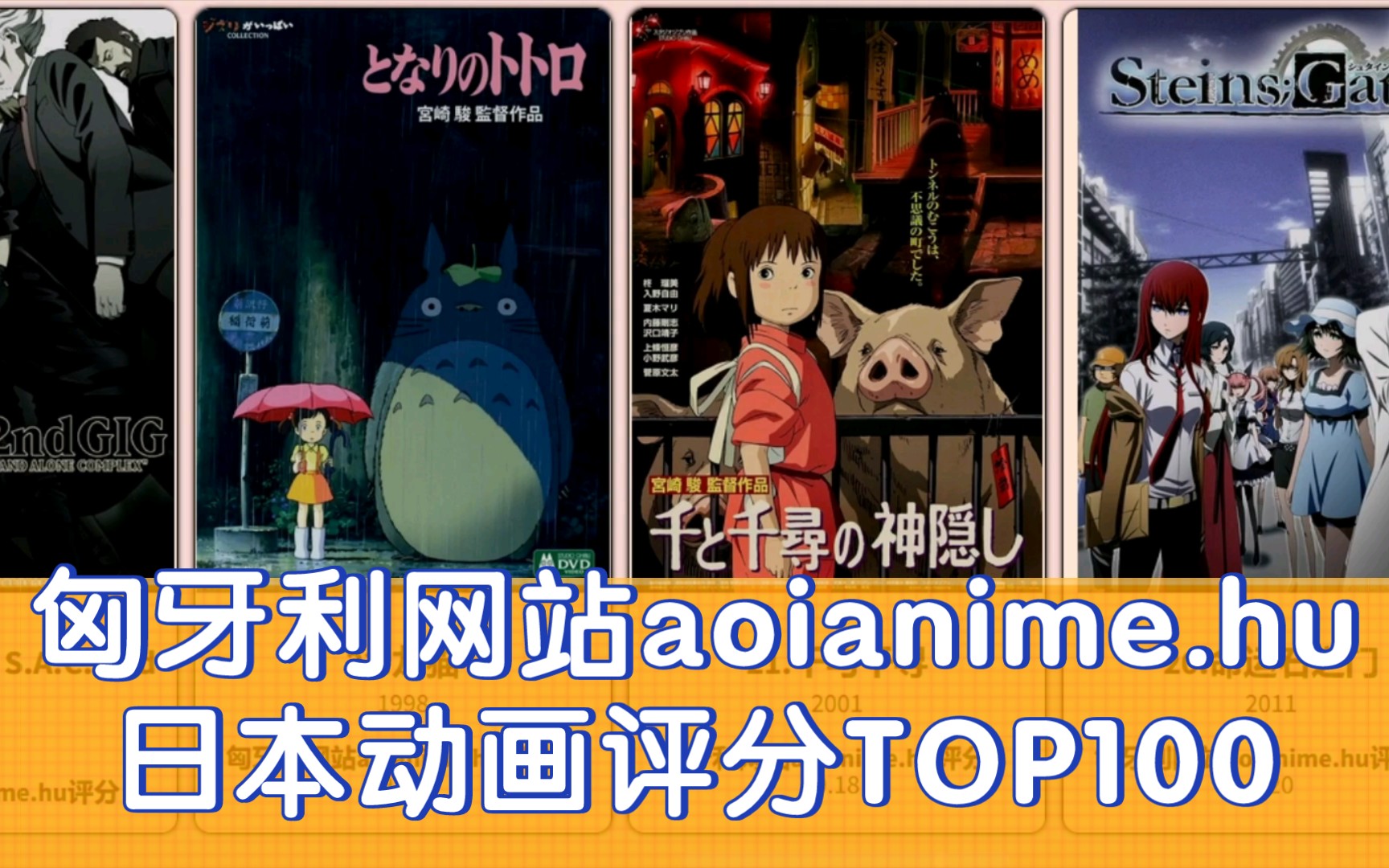 【动画盘点】匈牙利网站日本动画评分TOP100哔哩哔哩bilibili