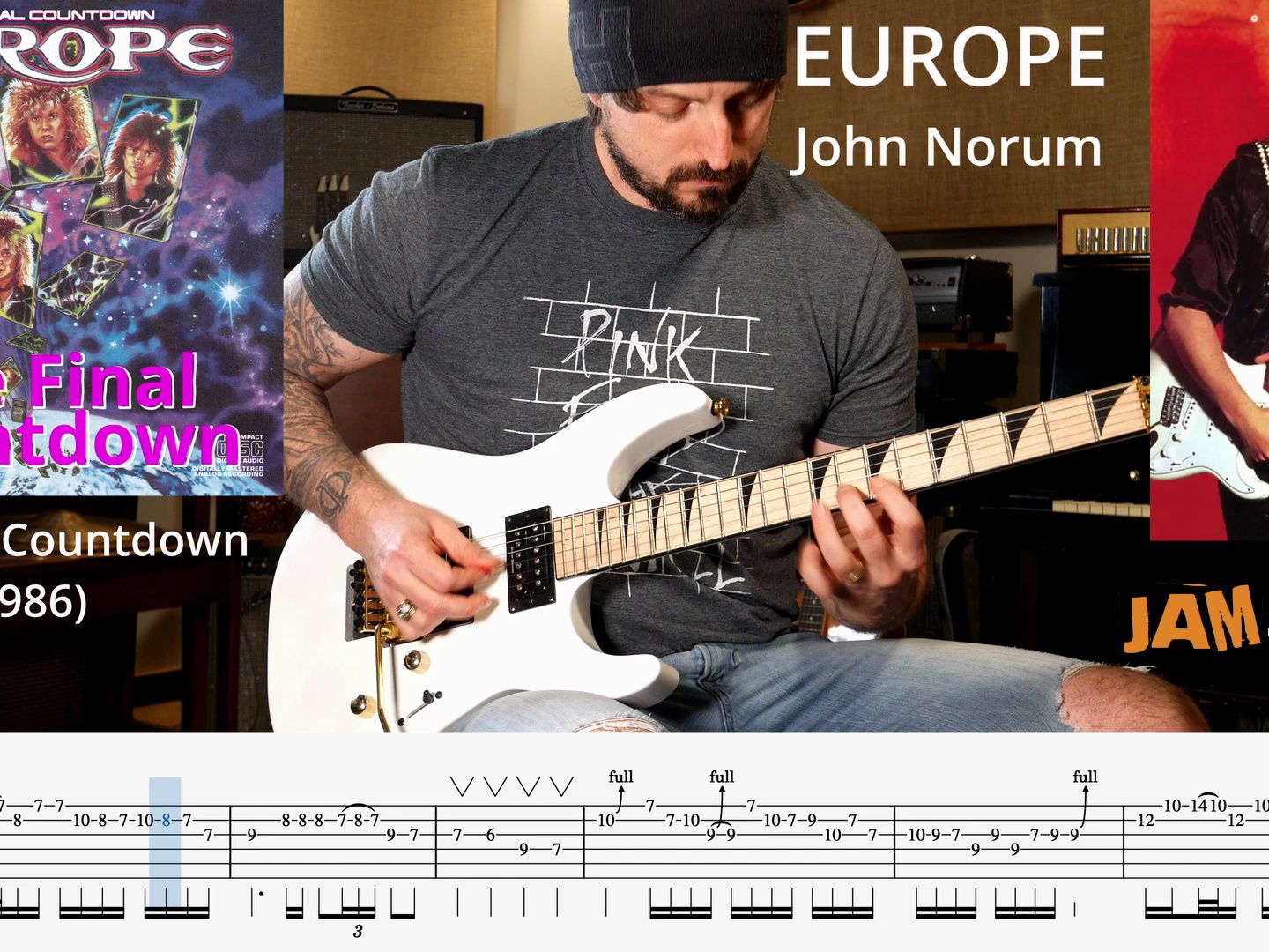 [图]带谱演奏 - Europe The Final Countdown Guitar Solo John Norum with TAB