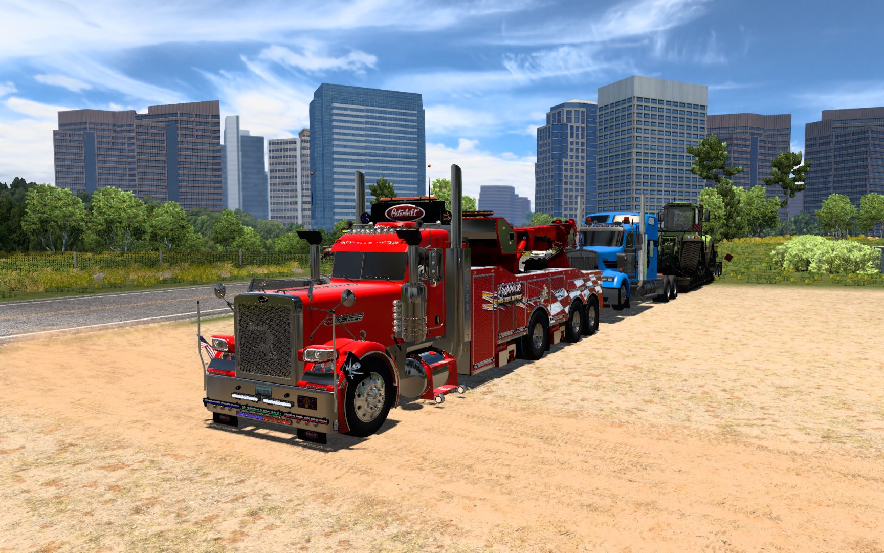 美国卡车模拟驾驶彼得比尔特389救援车在加拿大托运坏了的肯沃斯w900