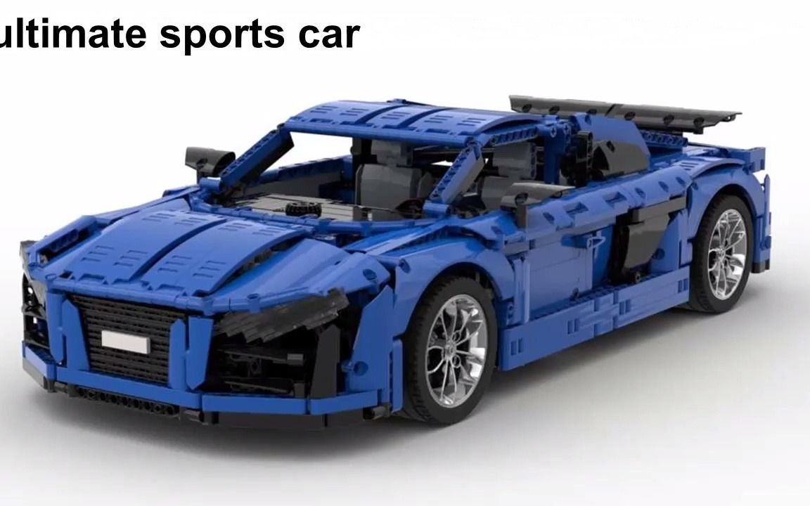 乐高科技moc lego technic audi r8 v10 quattro_哔哩哔哩 (゜-゜)つ