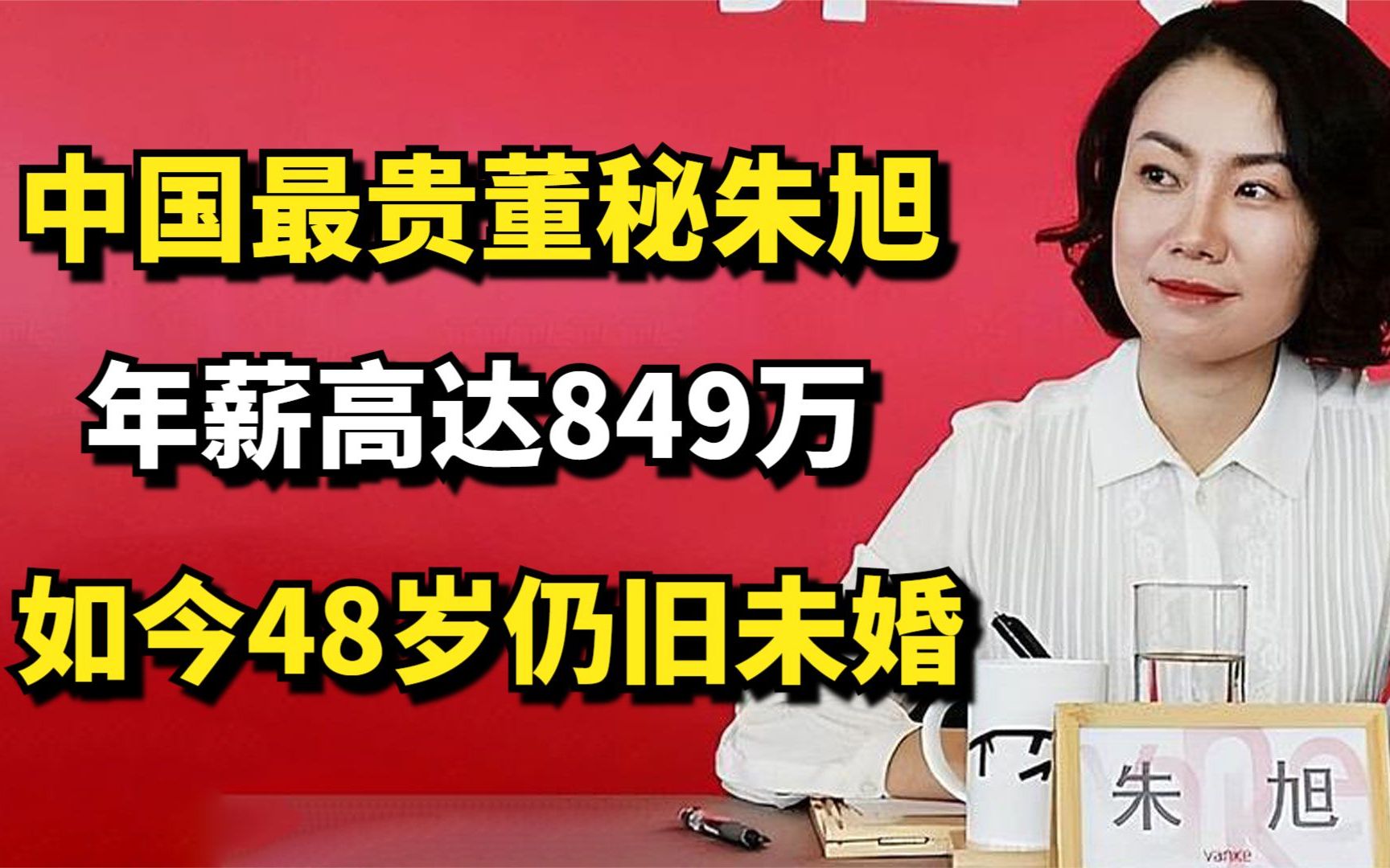 “中国最贵董秘”朱旭,年薪高达849万,如今48岁仍旧未婚哔哩哔哩bilibili