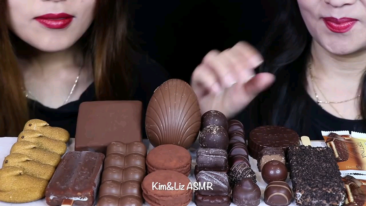 kimliz吃巧克力派图片