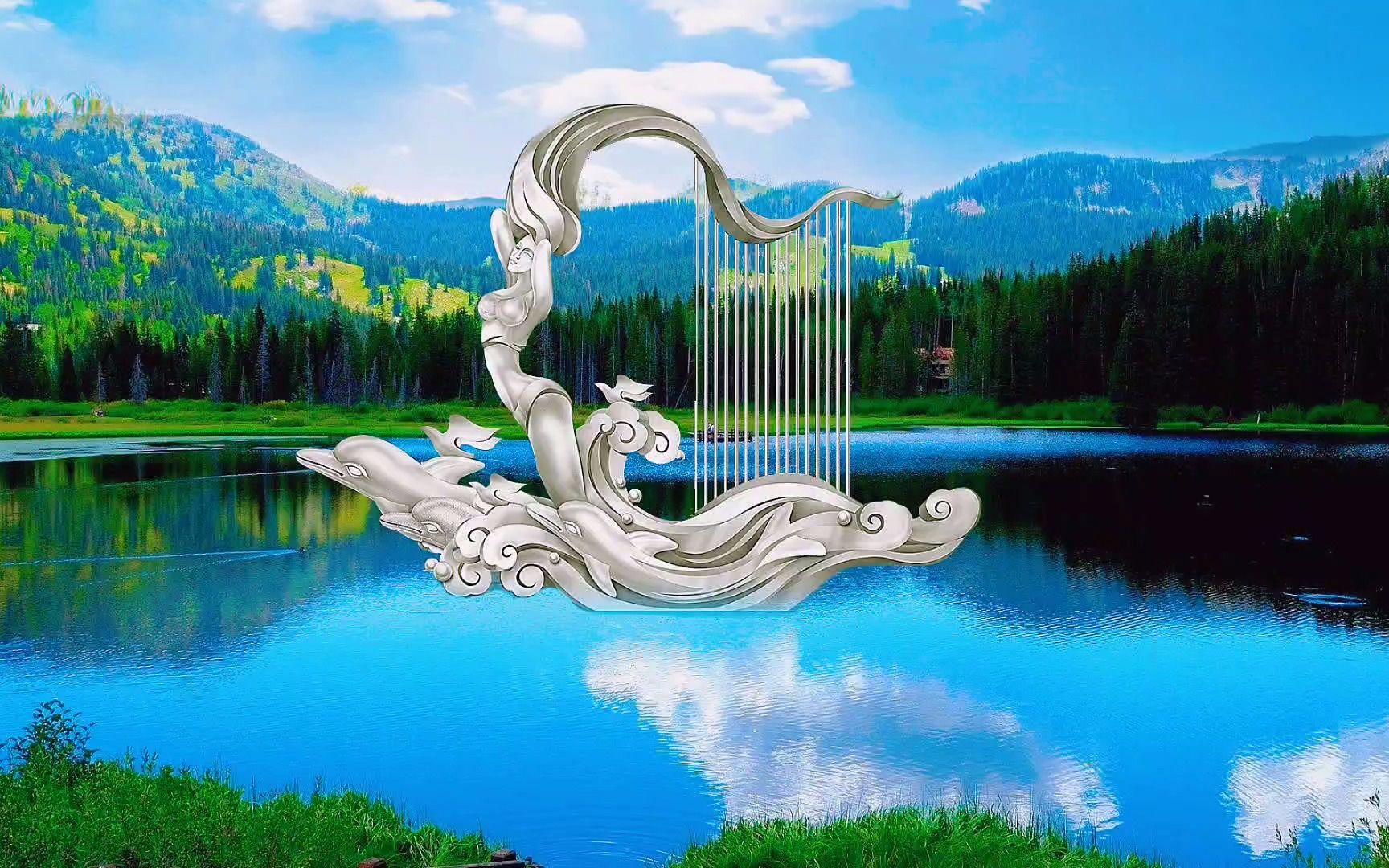 景区引流水景雕塑 景区流水互动不锈钢雕塑 帆船雕塑 流水船雕塑