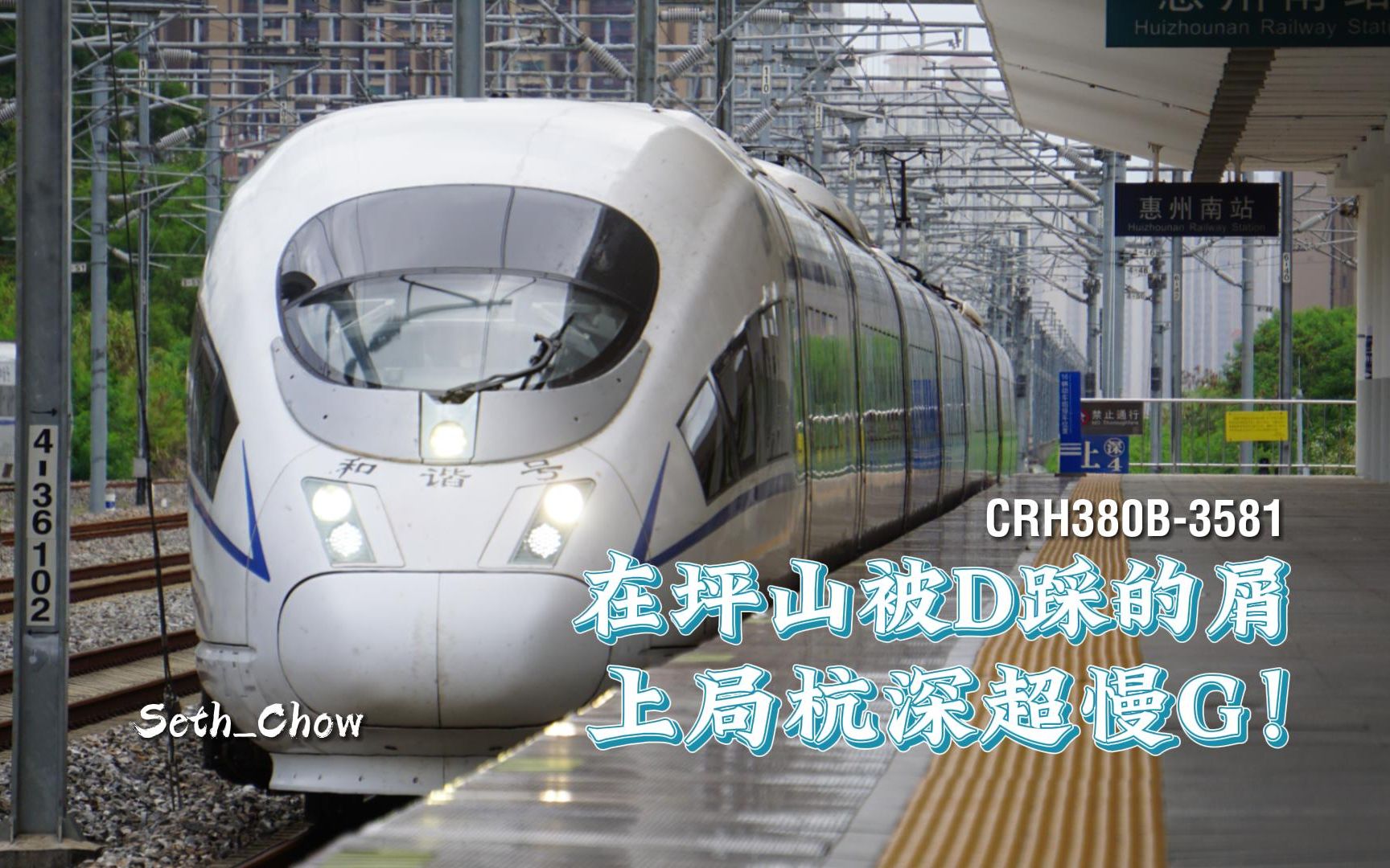 【被D踩的超慢杭深上局G!】CRH380B3581担当G3142次列车离开惠东站哔哩哔哩bilibili