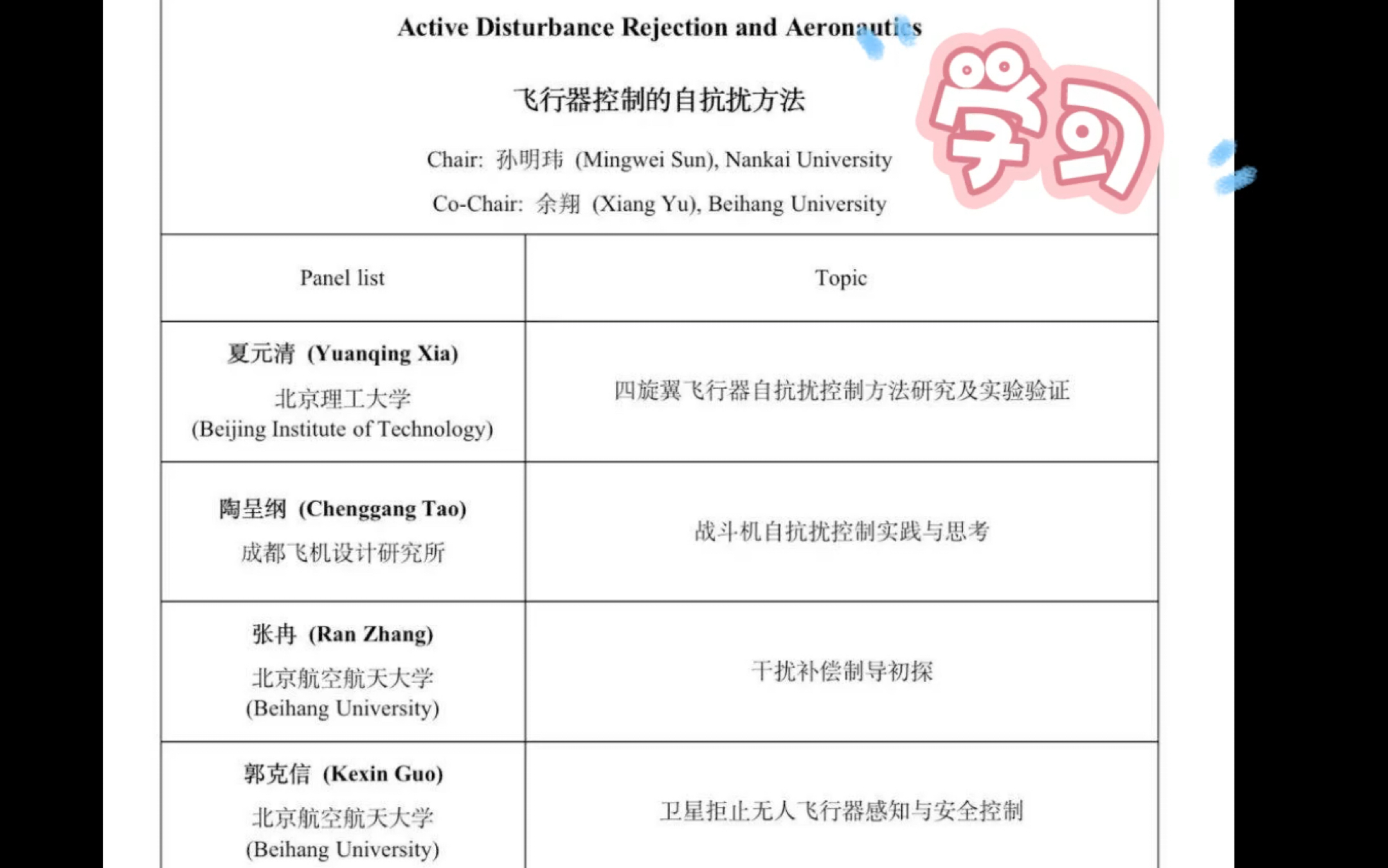 [图]IEEE 自抗扰会议 飞行器有关部分 （仅供学习 拓宽视野 如侵立删）