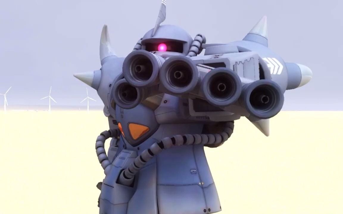 转载油管粉丝制作cg版高达0079老虎手炮发射