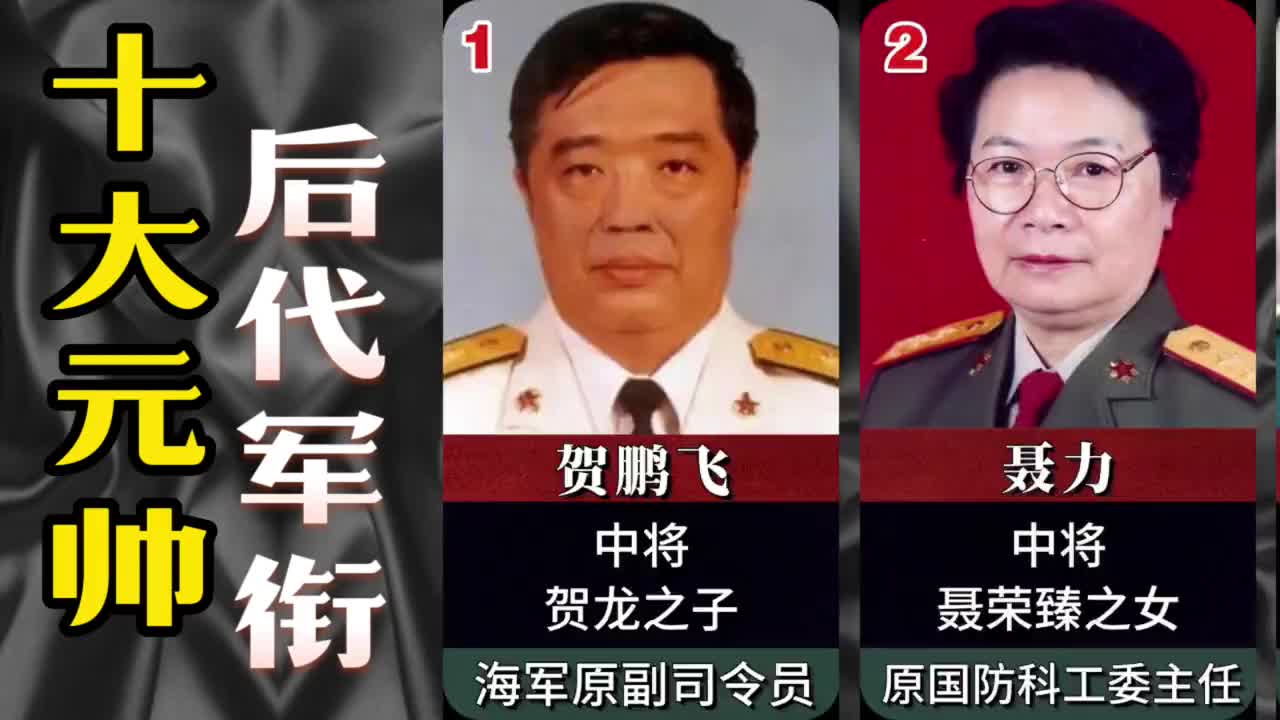 十大元帅的后代军衔,英雄一代传一代!哔哩哔哩bilibili