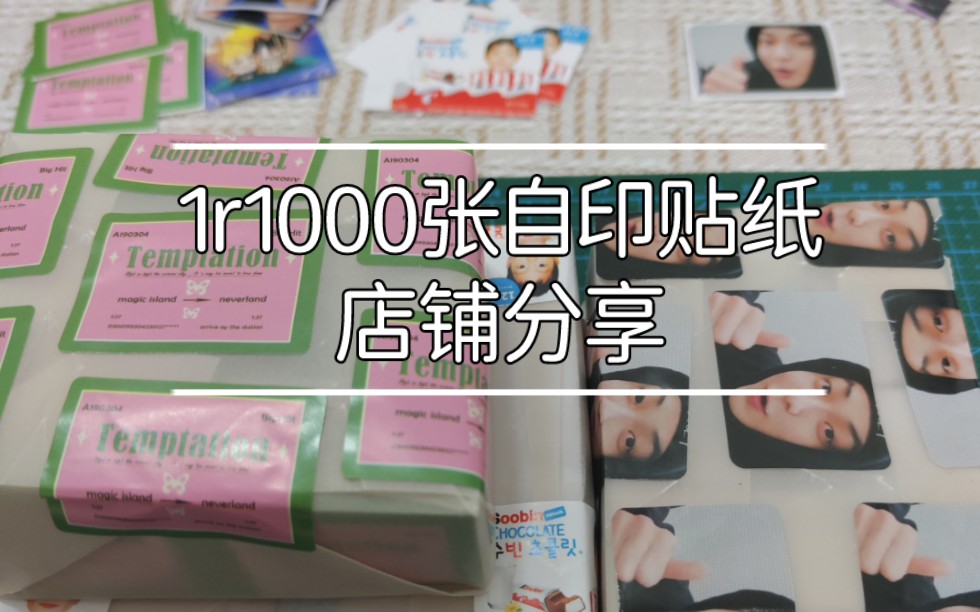 【自印】8家1r1000张自印贴纸店铺分享/彬准含量100%/贴纸富人/数量感哔哩哔哩bilibili