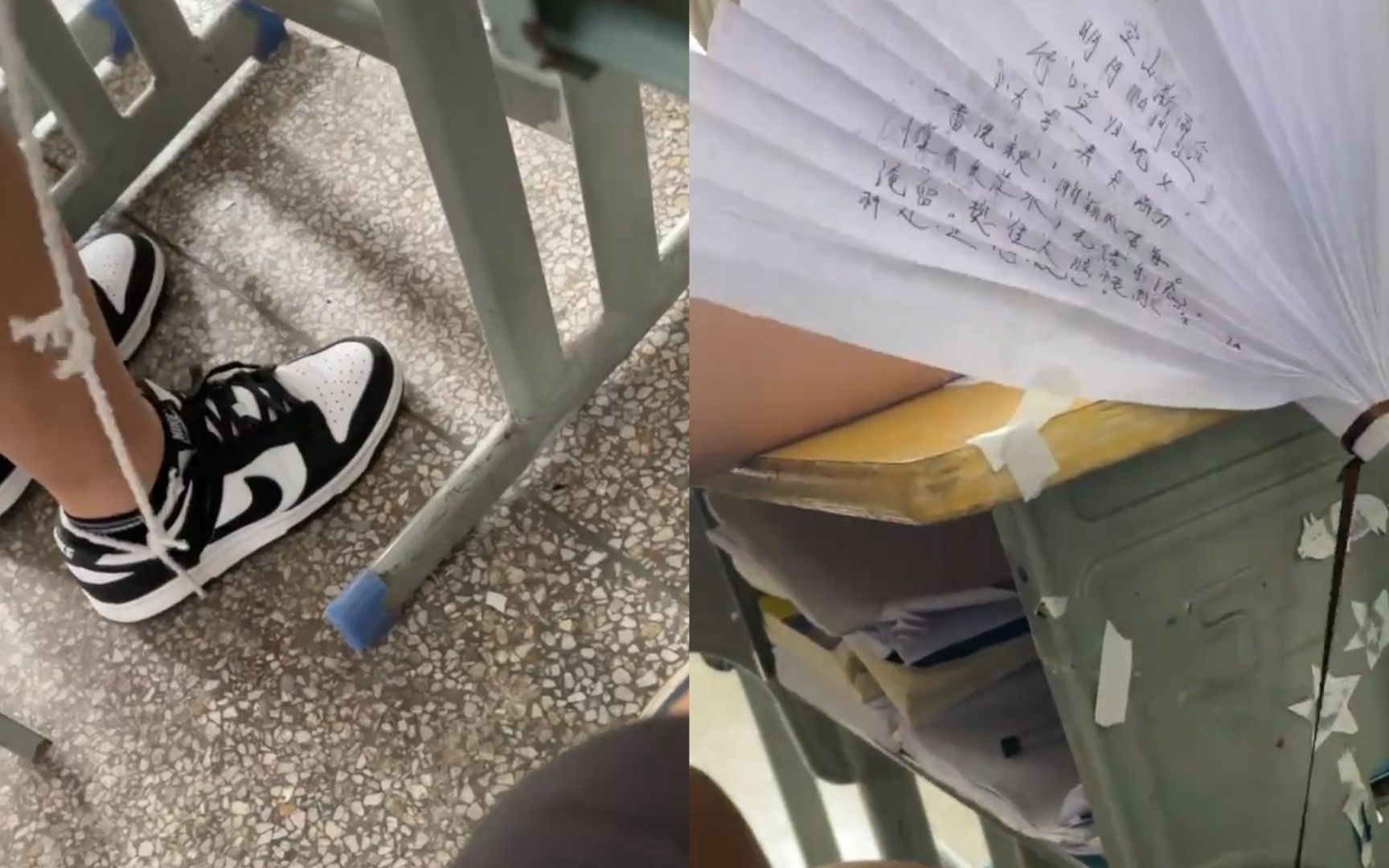 男生上课太热自制"脚动风扇",一边抖腿一边吹风:换成缝纫机