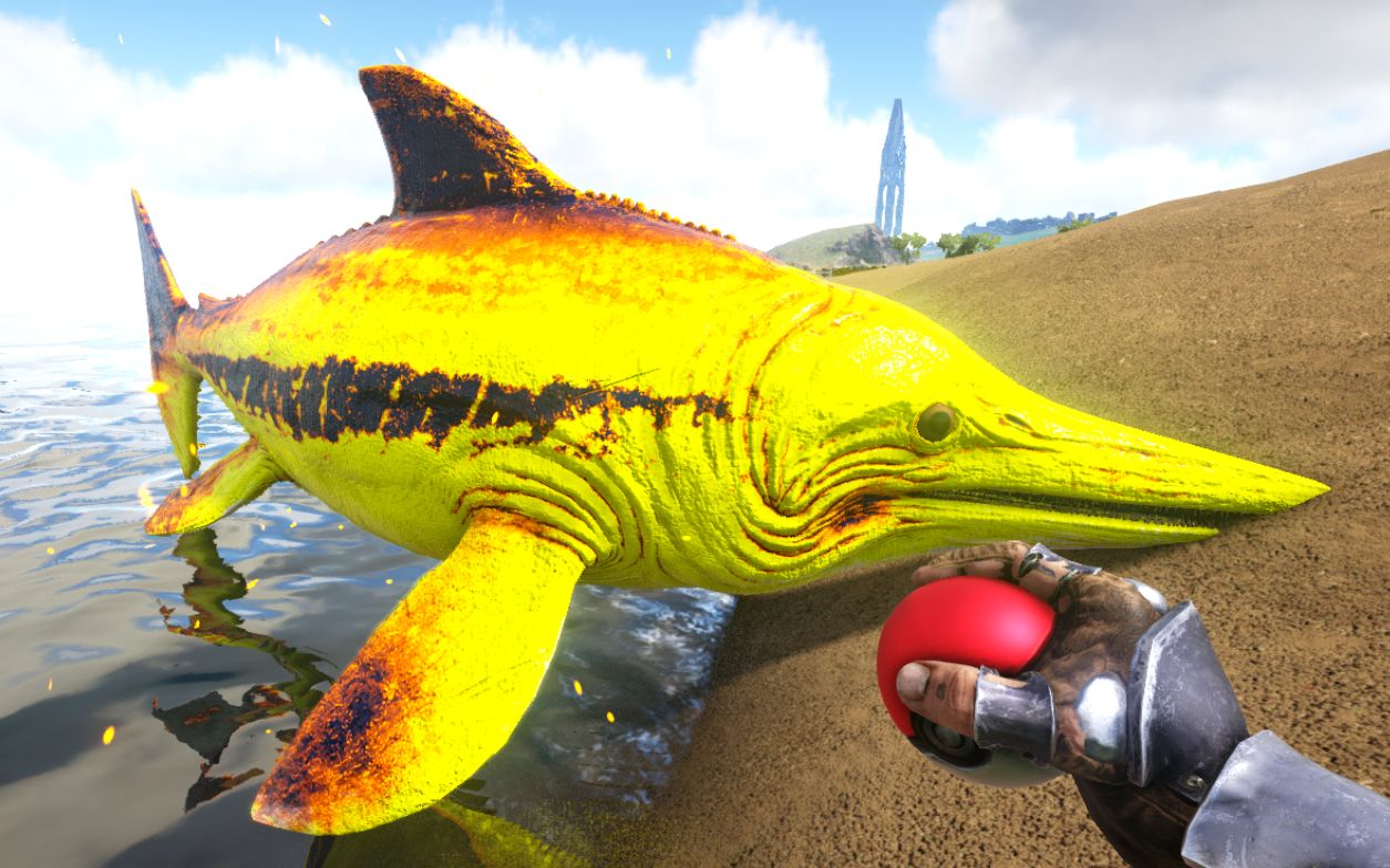 方舟生存进化来世20始祖电曼进化鱼龙