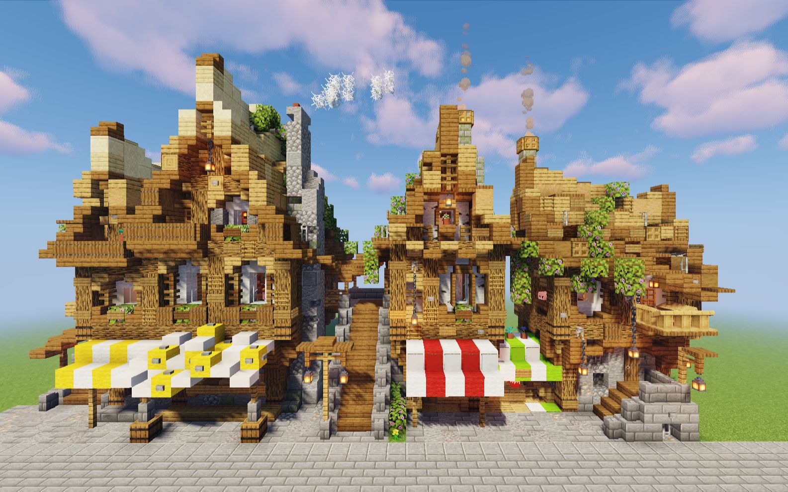 【minecraft】中世纪街道建筑(含有内饰) 开启异世界之旅 ep3