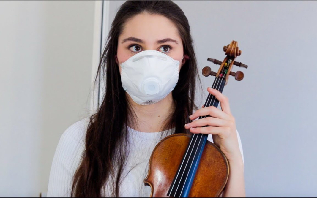 [图]Esther Abrami & 视奏拉赫玛尼诺夫的练声曲 & 小提琴 Quarantine Day 2-Rachmaninov Vocalise/Violin