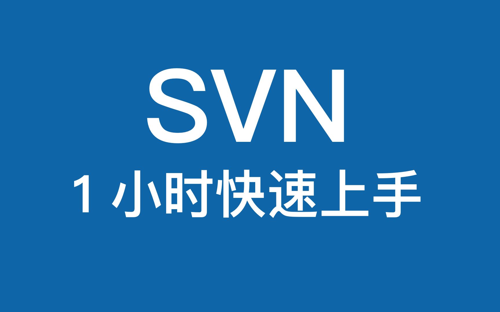 SVN使用教程 - 快速上手