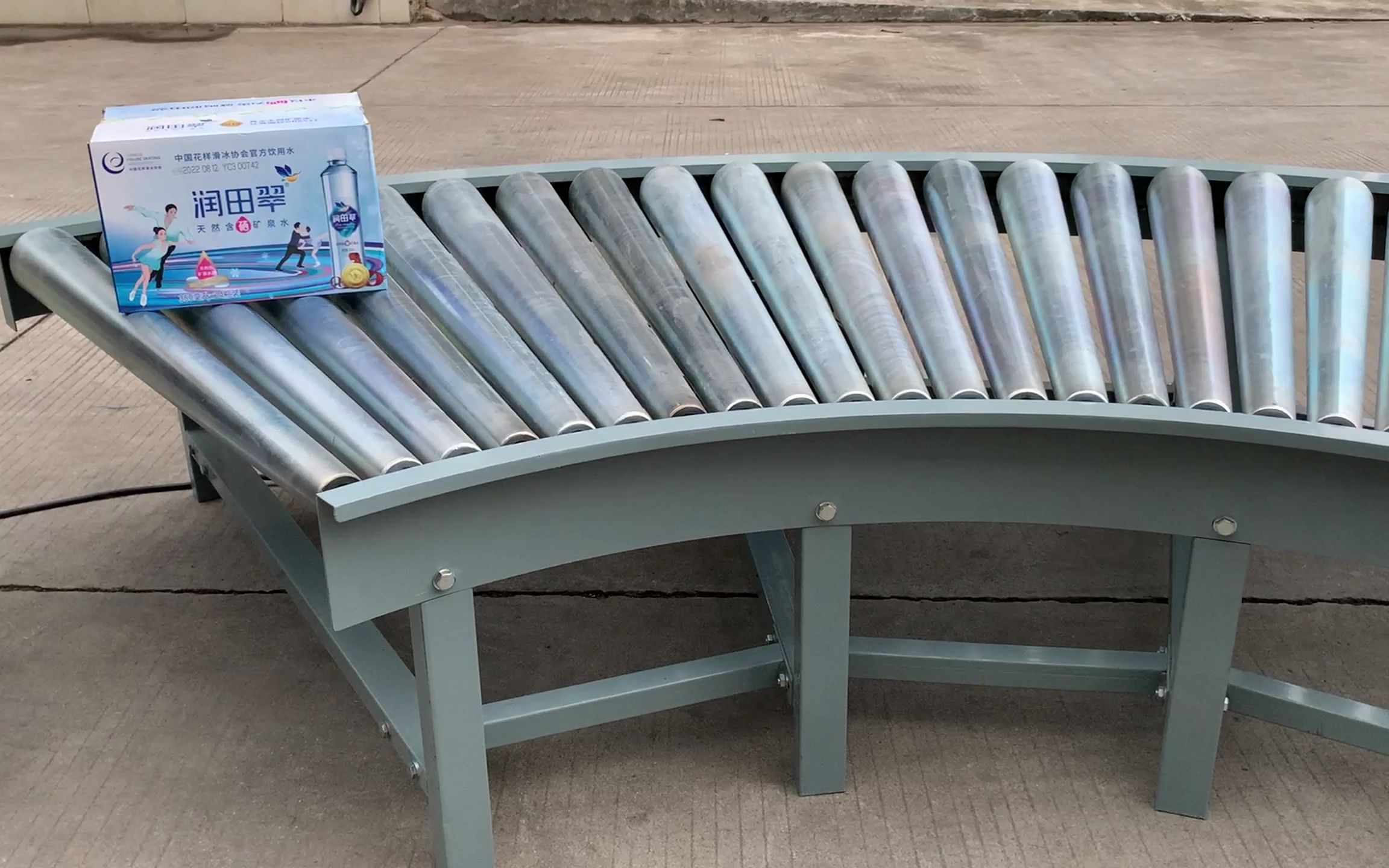 固定式重型滚筒转弯输送机快递物流转弯机