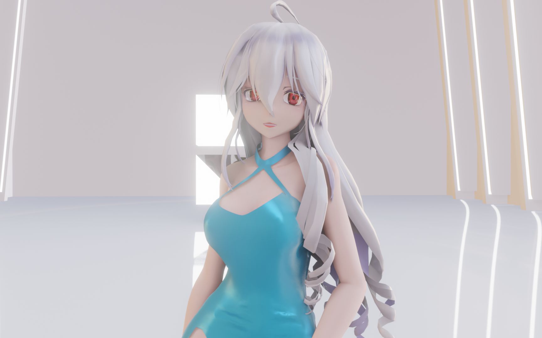 [图]【布料解算/弱音MMD】❤️弱音小姐姐说可以涩涩❤️