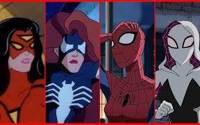 [图]Spider-Woman/Spider-Gwen/Spider-Girl Evolution in Cartoons & TV (1979-2018)