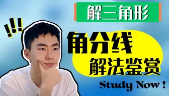 不再为「角分线」头疼！解三角形绝招大放送！卷王必会！