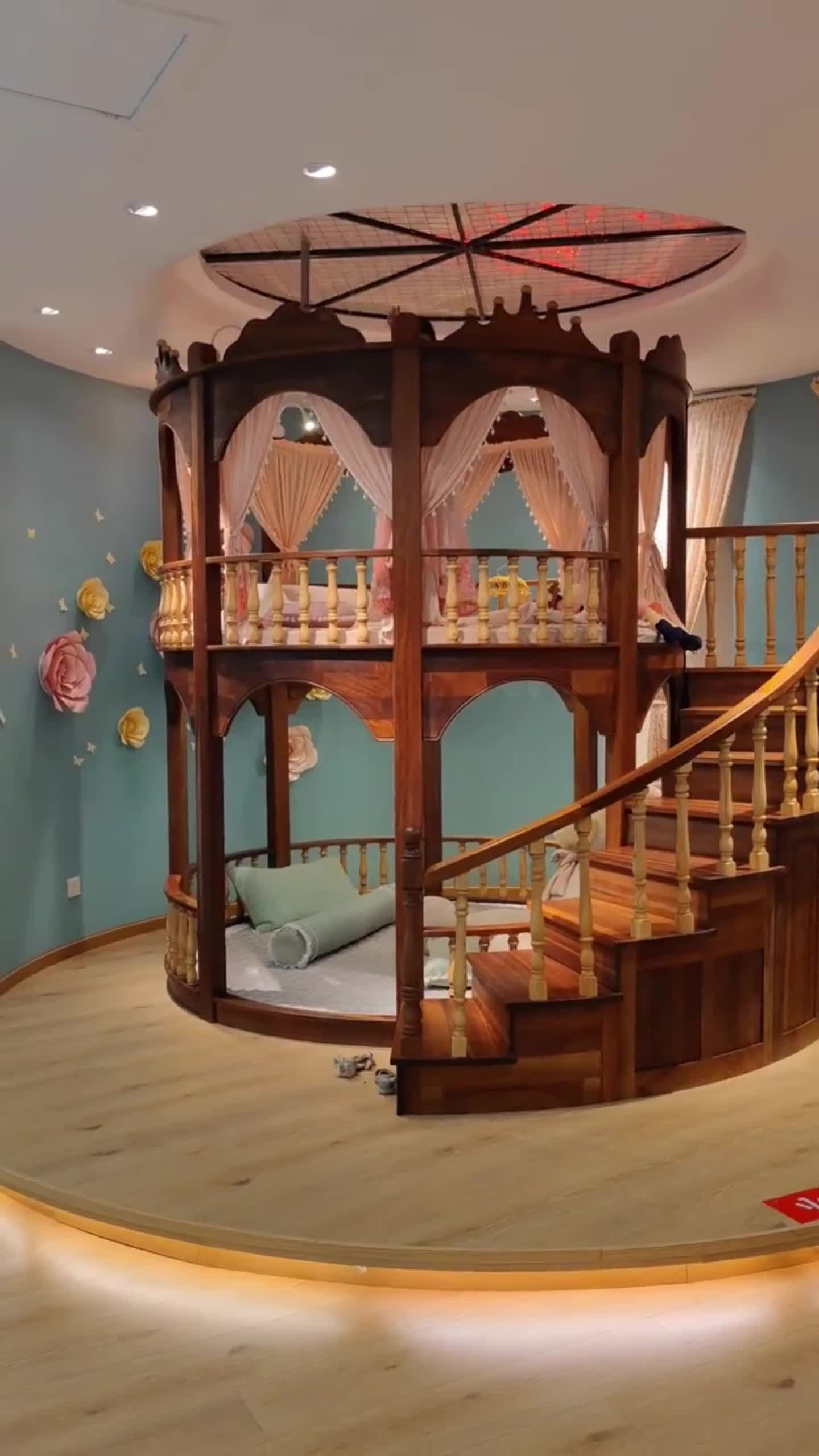 为什么有钱人的豪宅儿童房也要造树屋床? #儿童床家具工厂