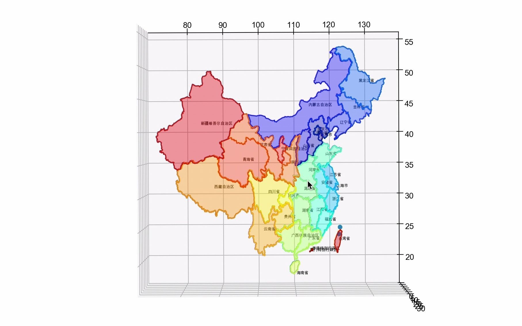 3d视角查看中国各个省级地图(demo)哔哩哔哩bilibili