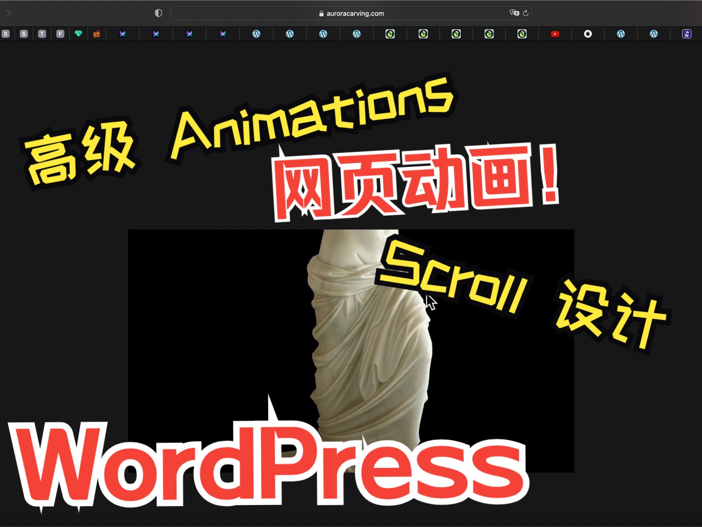 wordpress下的网页动画设计,滑动动画,加载,离开,滑移,点击动画。