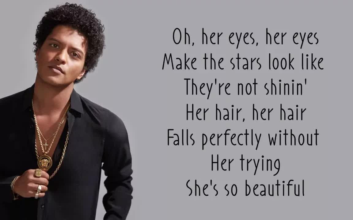 [图]Just The Way You Are Bruno Mars (Lyrics-歌词版