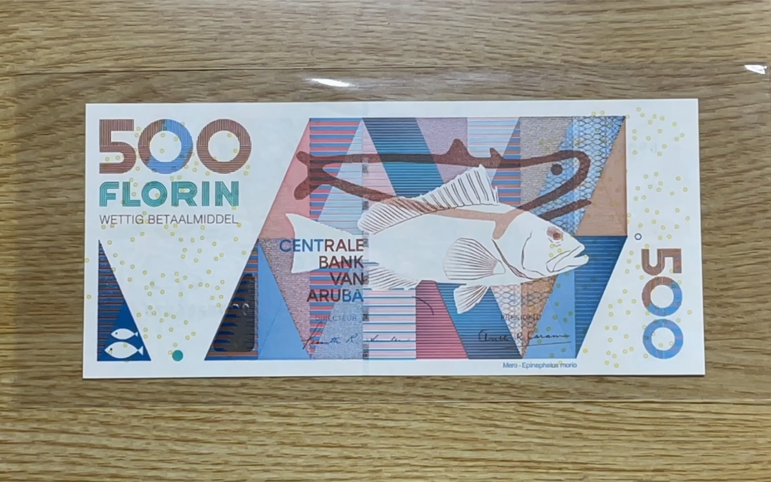 今天讲我刚入手的2003年版500阿鲁巴弗洛林钞票我花了将近8000人民币