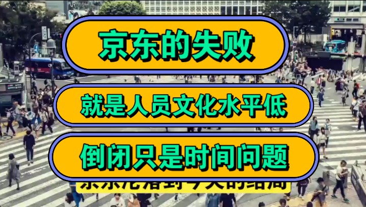 京东的失败,就是人员文化水平低,倒闭只是时间问题!哔哩哔哩bilibili