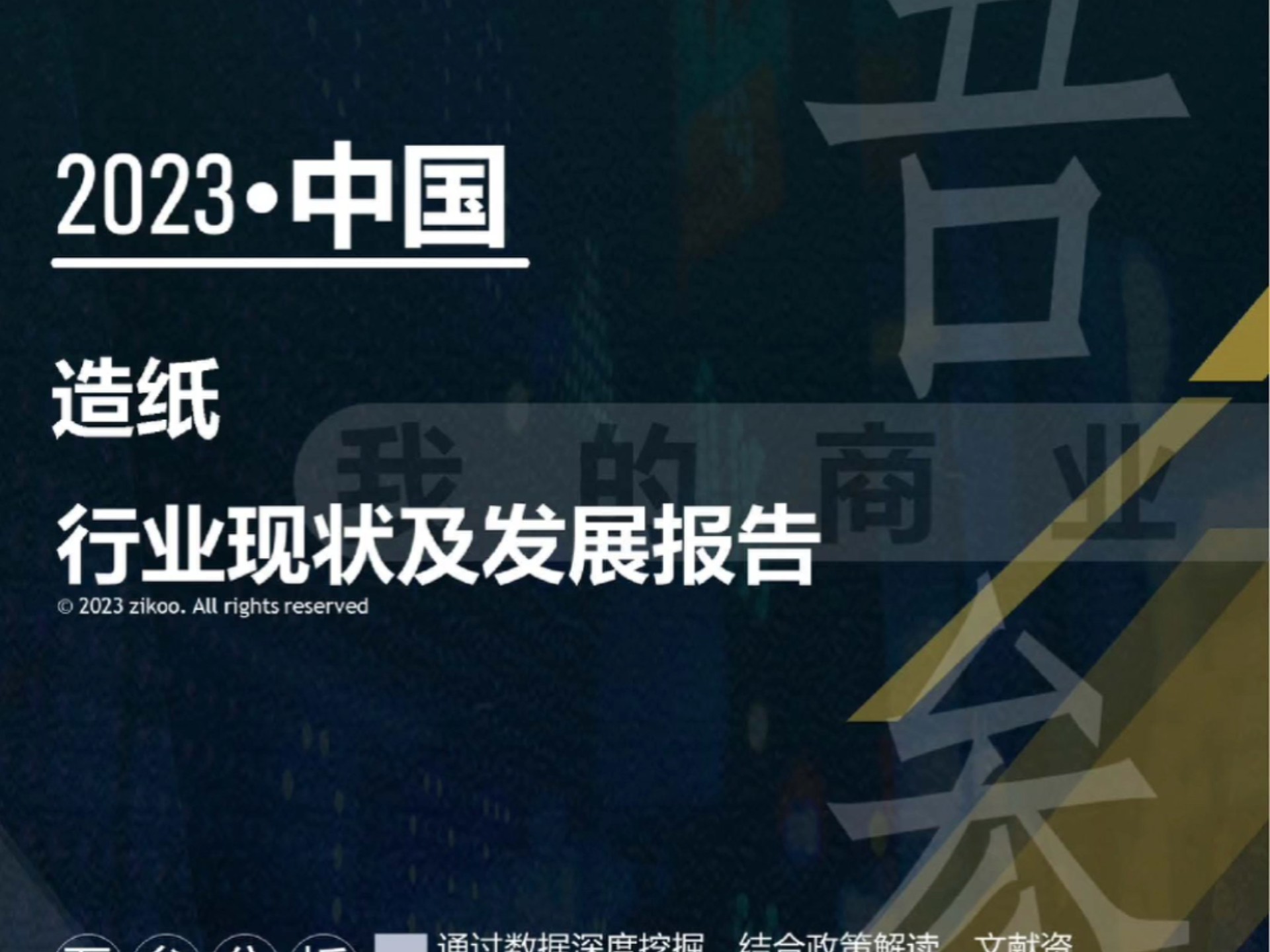 2023年版造纸行业现状及发展报告哔哩哔哩bilibili