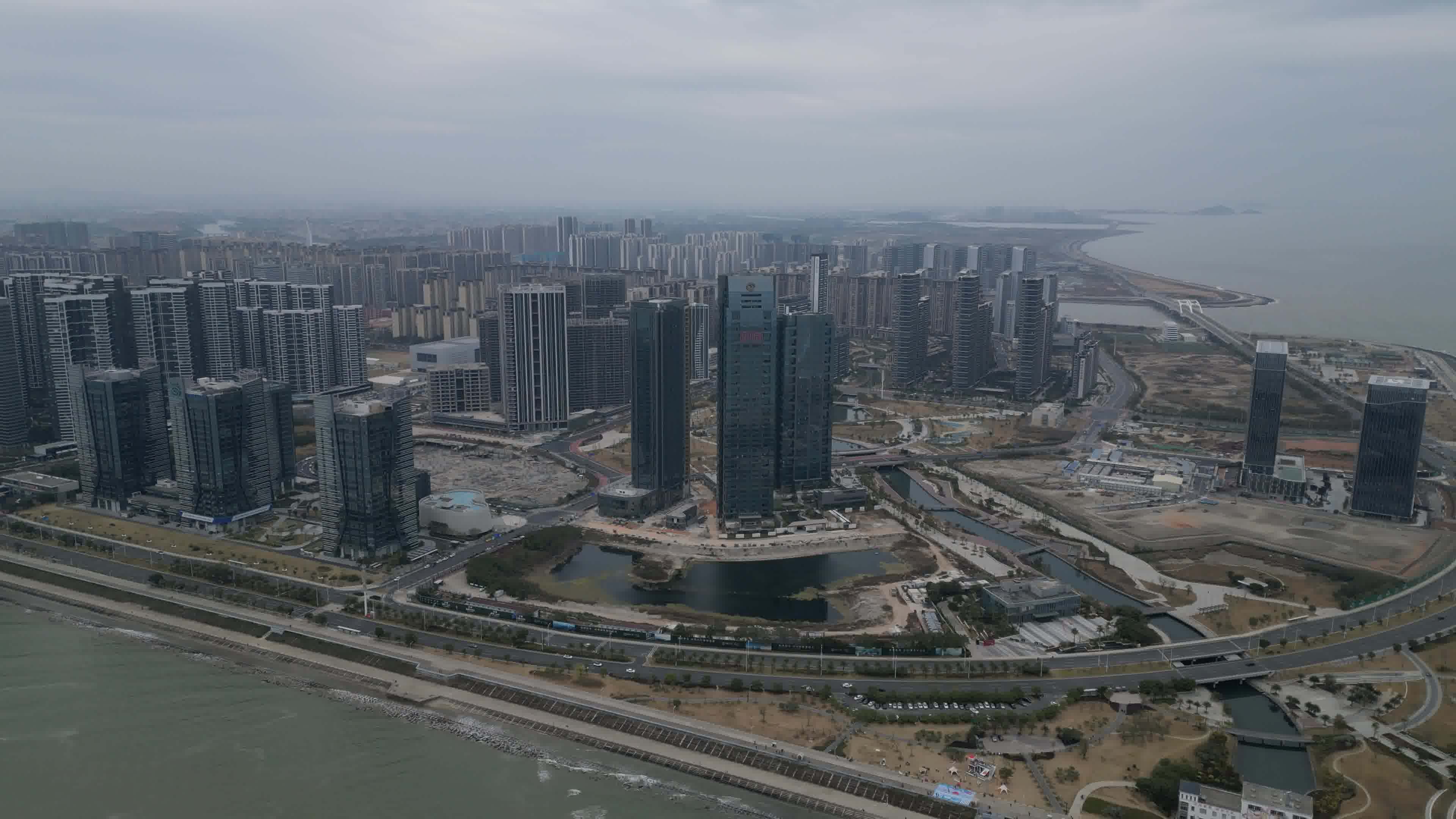 汕头市东海岸新城航拍,最长的一集