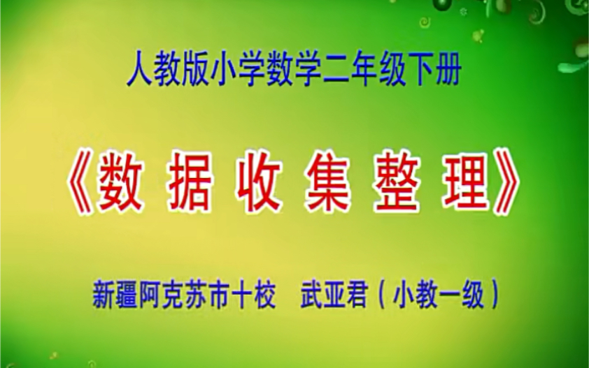 [图]二下：《数据收集整理》（含课件教案） 名师优质课 公开课 教学实录 小学数学 部编版 人教版数学 二年级下册 2年级下册（执教：武亚君）