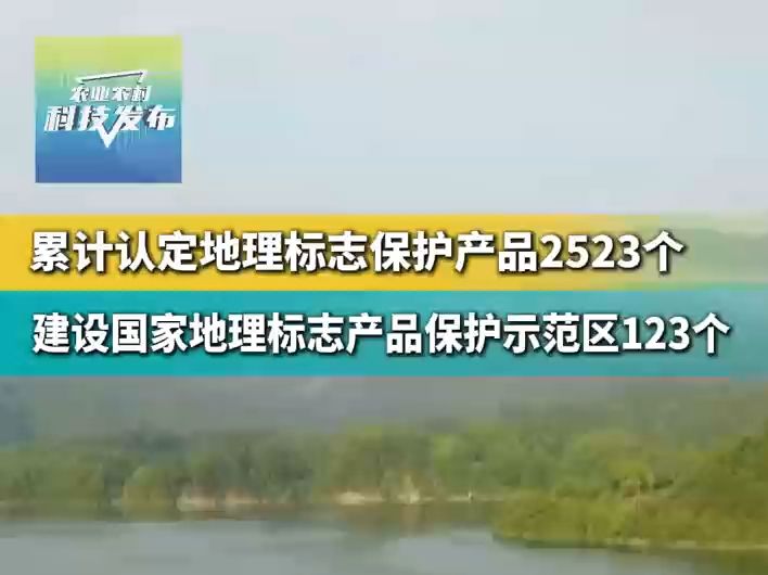 累计认定地理标志保护产品2523个,建设保护示范区123个哔哩哔哩bilibili