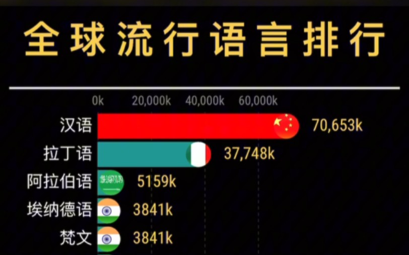 全球最受欢迎的语言排行哔哩哔哩bilibili