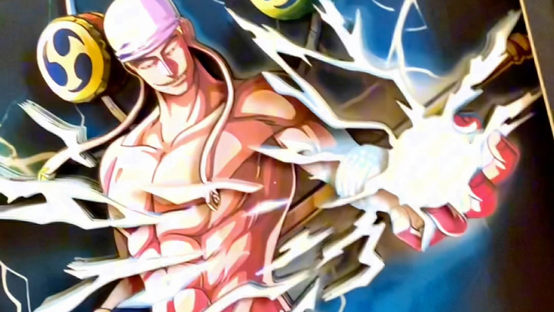 海贼王雷神 艾尼路 开灯之后,闪电背景变换为6000万伏特 雷龙