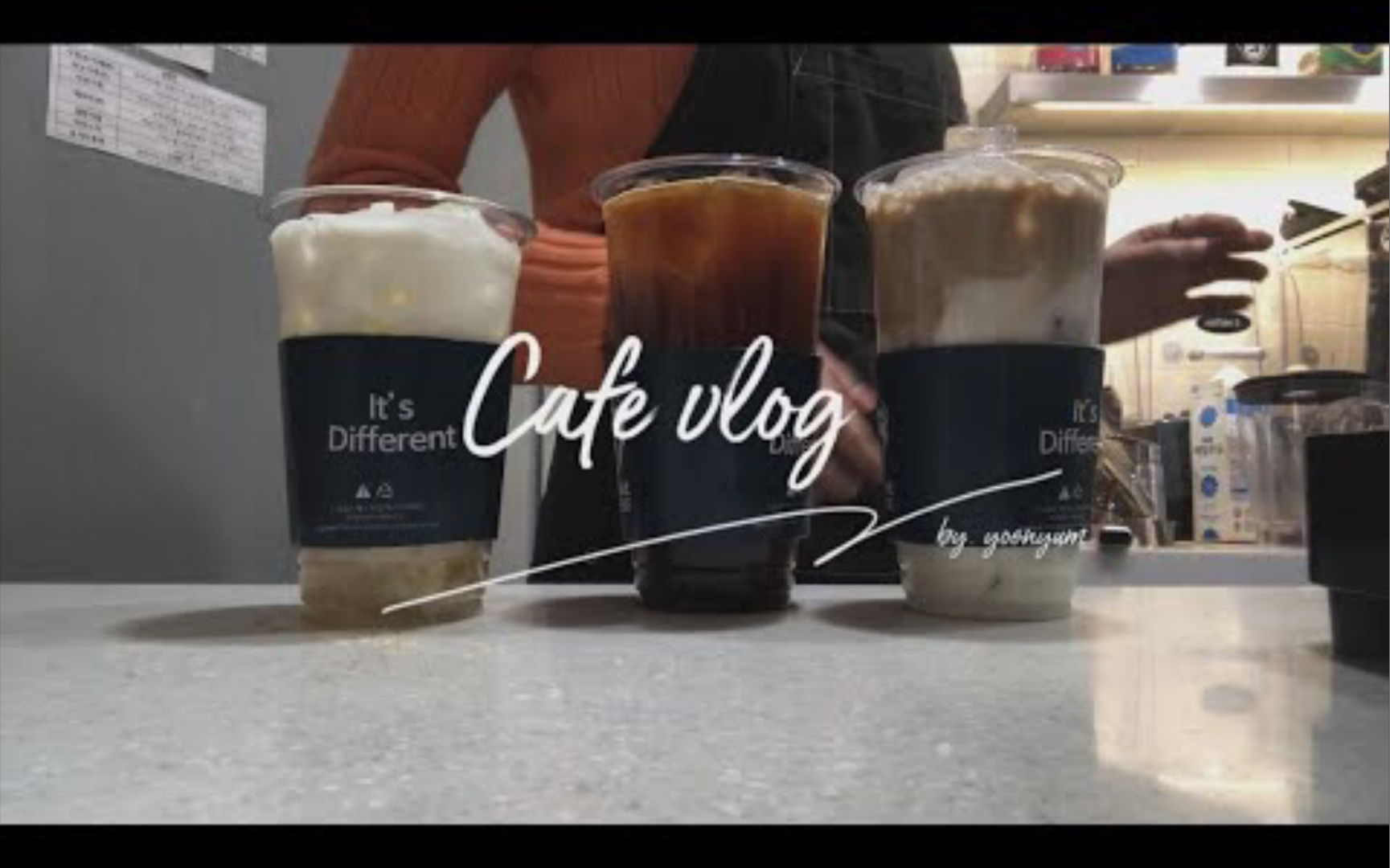 【中字】CAFE VLOG[yoonyum]20201209/榛果拿铁/太妃榛果拿铁/冰美式/冰拿铁/双层巧克力马卡龙/苹果茶/饮料制作白噪音哔哩哔哩bilibili