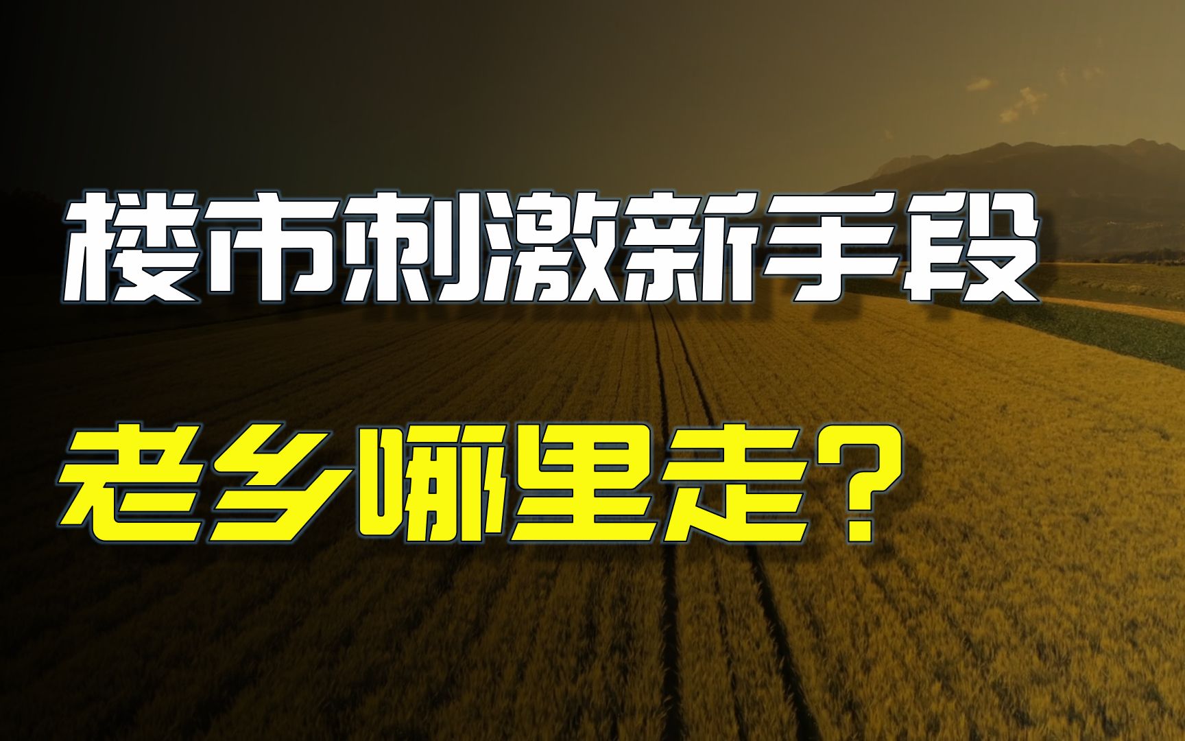 农民也要买房?这次的楼市刺激手段,力量空前强大哔哩哔哩bilibili