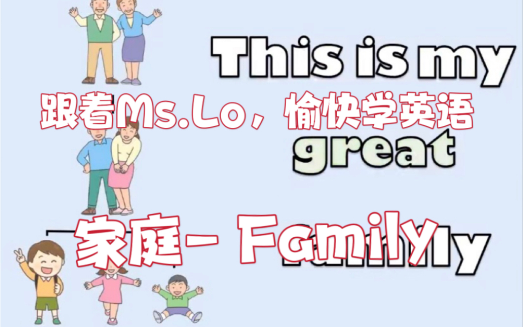 【跟着Ms.Lo 愉快学英语】主题:家庭 Family哔哩哔哩bilibili