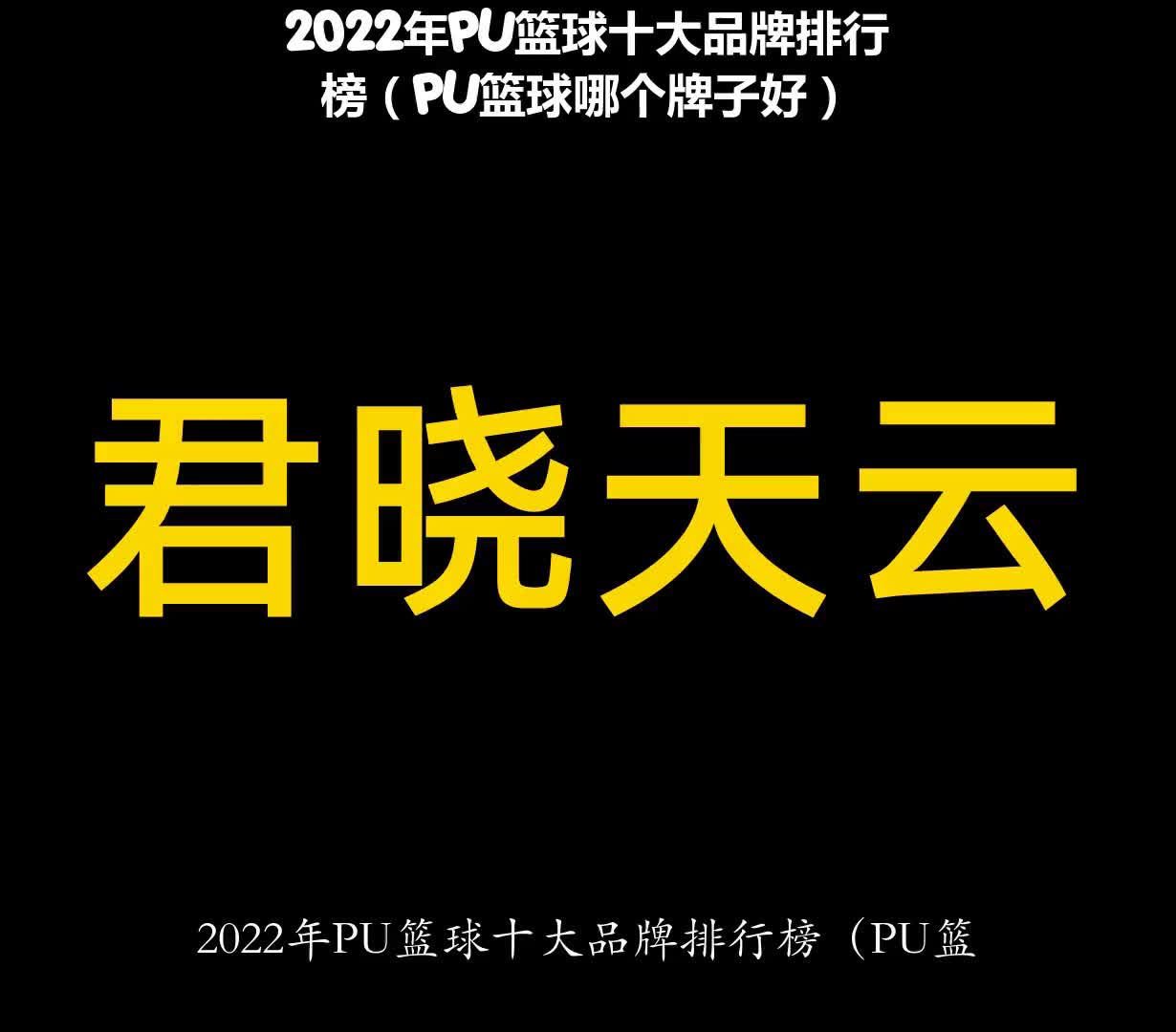 2022年PU篮球十大品牌排行榜(PU篮球哪个牌子好)哔哩哔哩bilibili