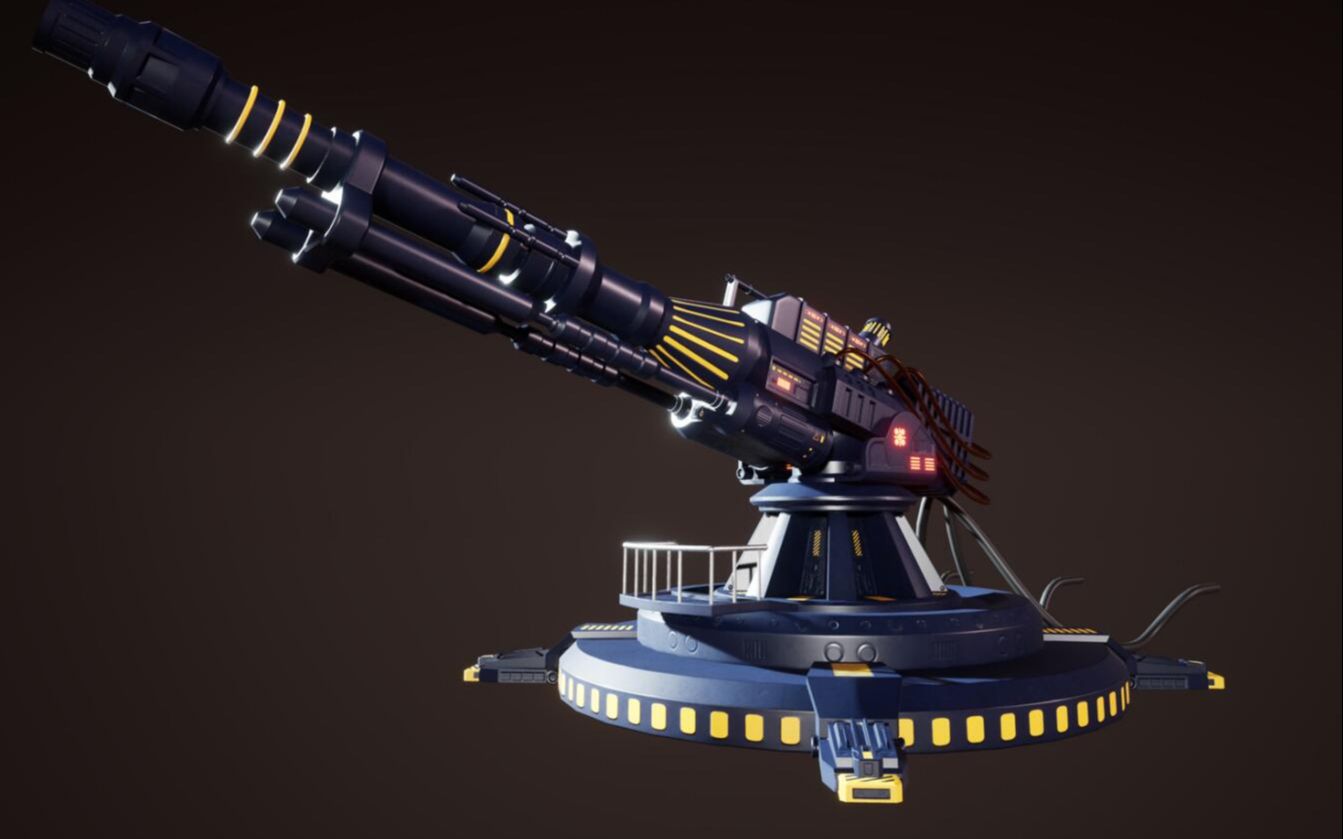 3dmax建模一座炮塔,这高科技大炮牛逼吧!