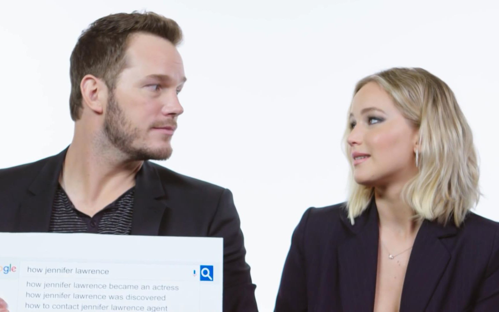 高清中字Jennifer Lawrence Chris Pratt Answer the Webs Most Searched Questions哔哩哔哩bilibili