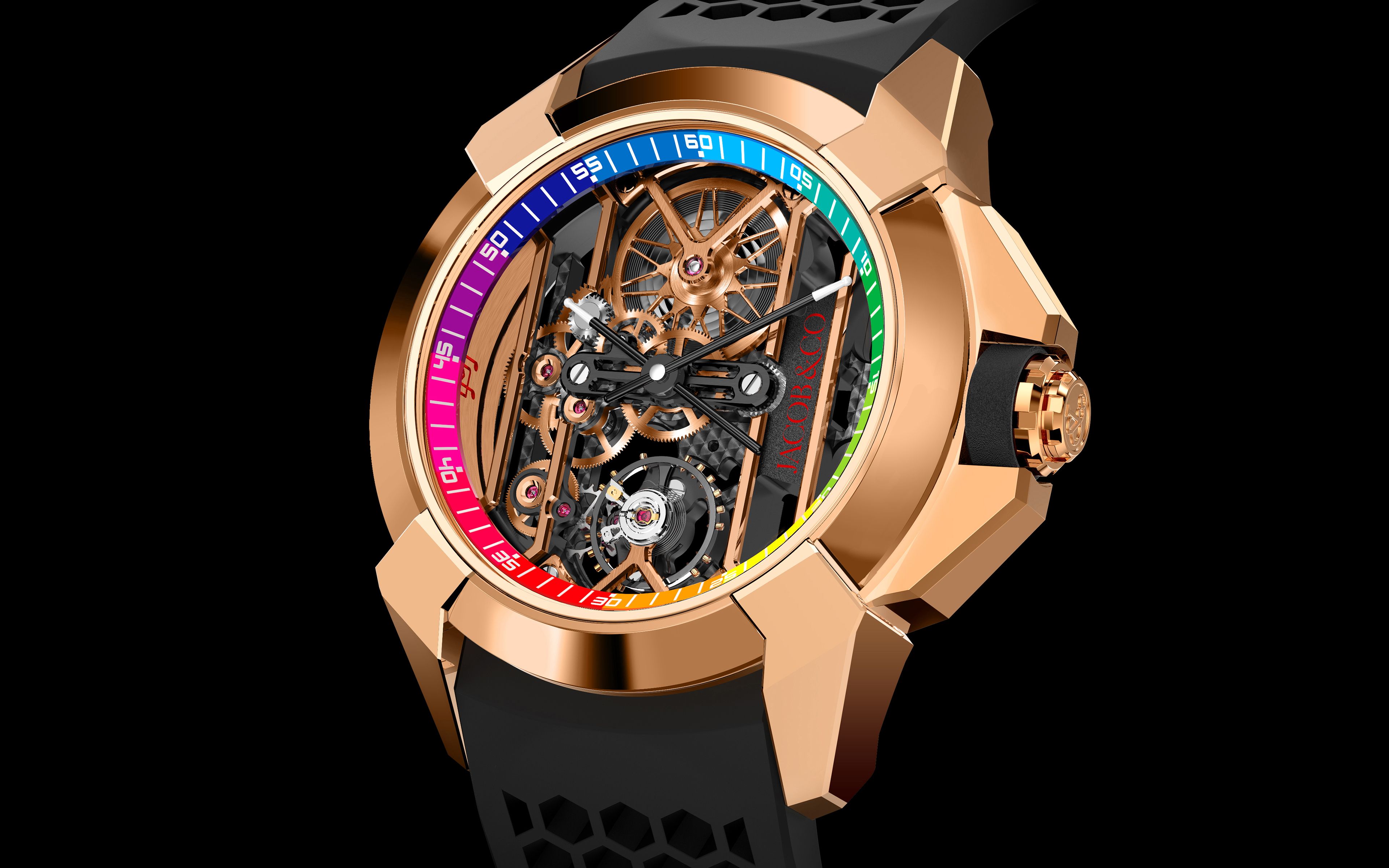 限量101件 jacob & co. 制片人迈克尔 玫瑰金腕表