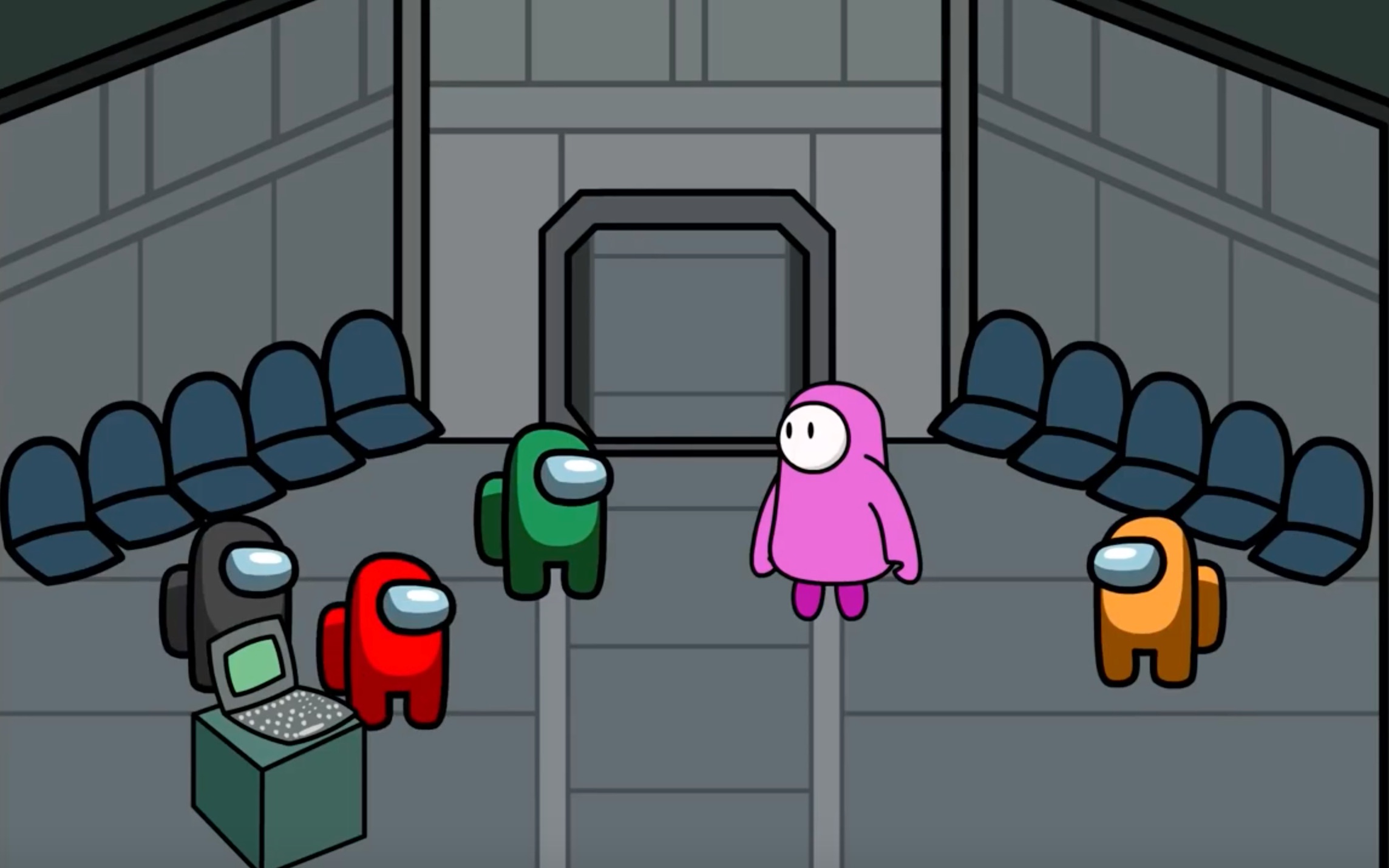 among us短片 当糖豆人进入了船舱会发生什么