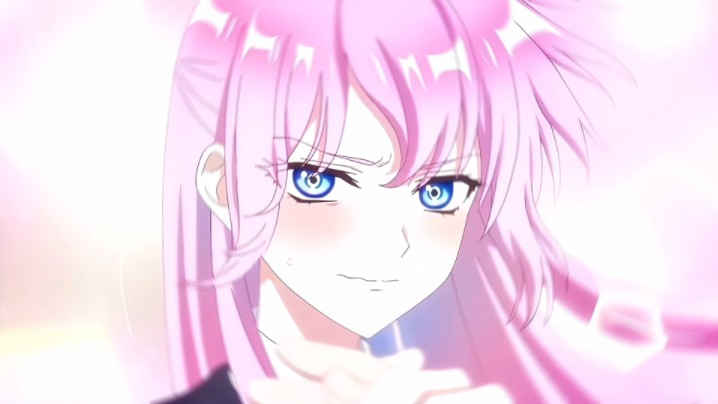 73粉色长发少女心动瞬间73