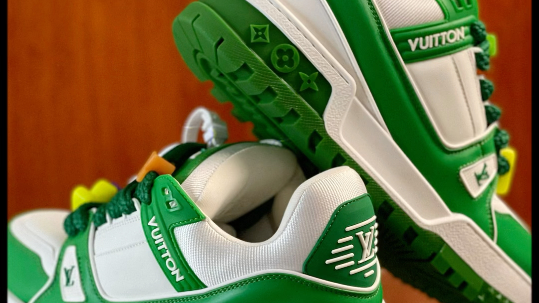 louis vuitton 路易威登trainer maxi 低帮系带时尚板鞋 lv小胖丁
