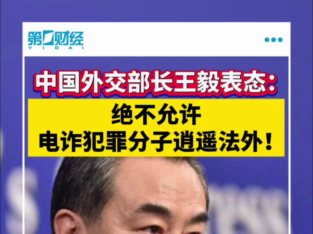 中国外交部长王毅表态:绝不允许电诈犯罪分子逍遥法外!哔哩哔哩bilibili