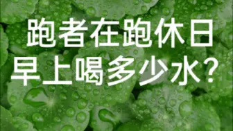 跑者在跑休日的早上需要喝多少水？（等价于普通人睡醒的半小时内喝多少水）