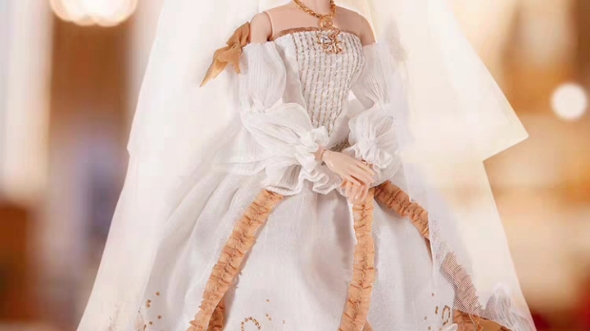 【新品】可儿娃娃婚纱系列 梦Ⅴ 梦幻浪漫精致婚纱女孩换装玩具99088