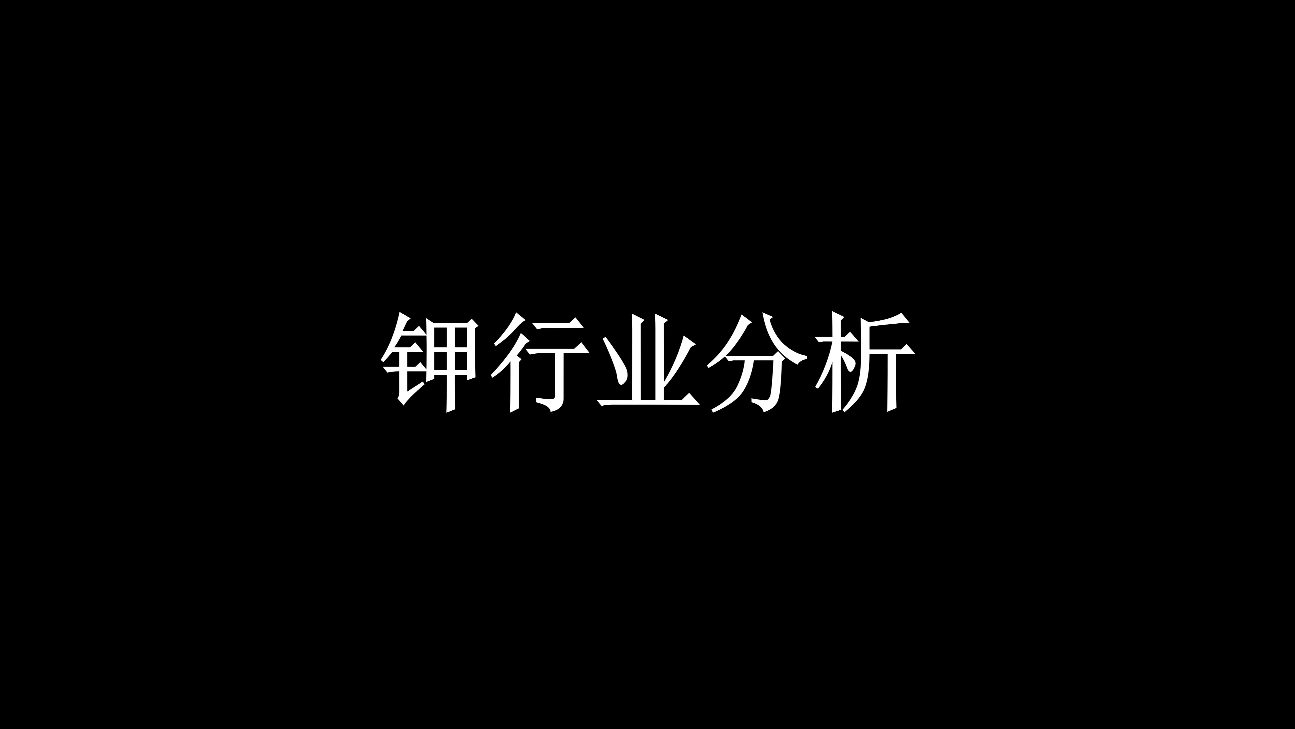 钾行业分析哔哩哔哩bilibili