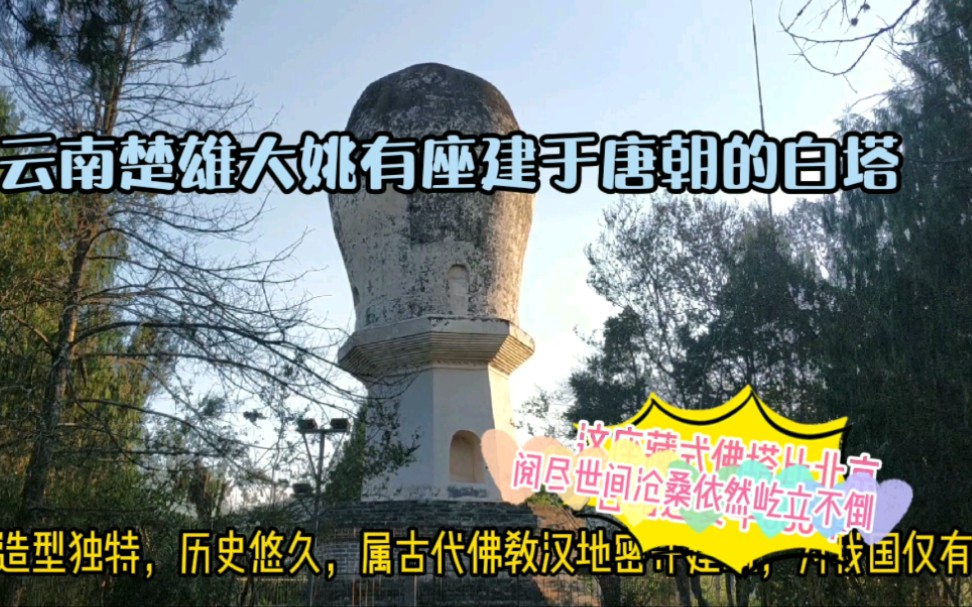 云南楚雄大姚有座建于唐朝的白塔,这座藏式佛塔比北京白塔历史还要早哔哩哔哩bilibili