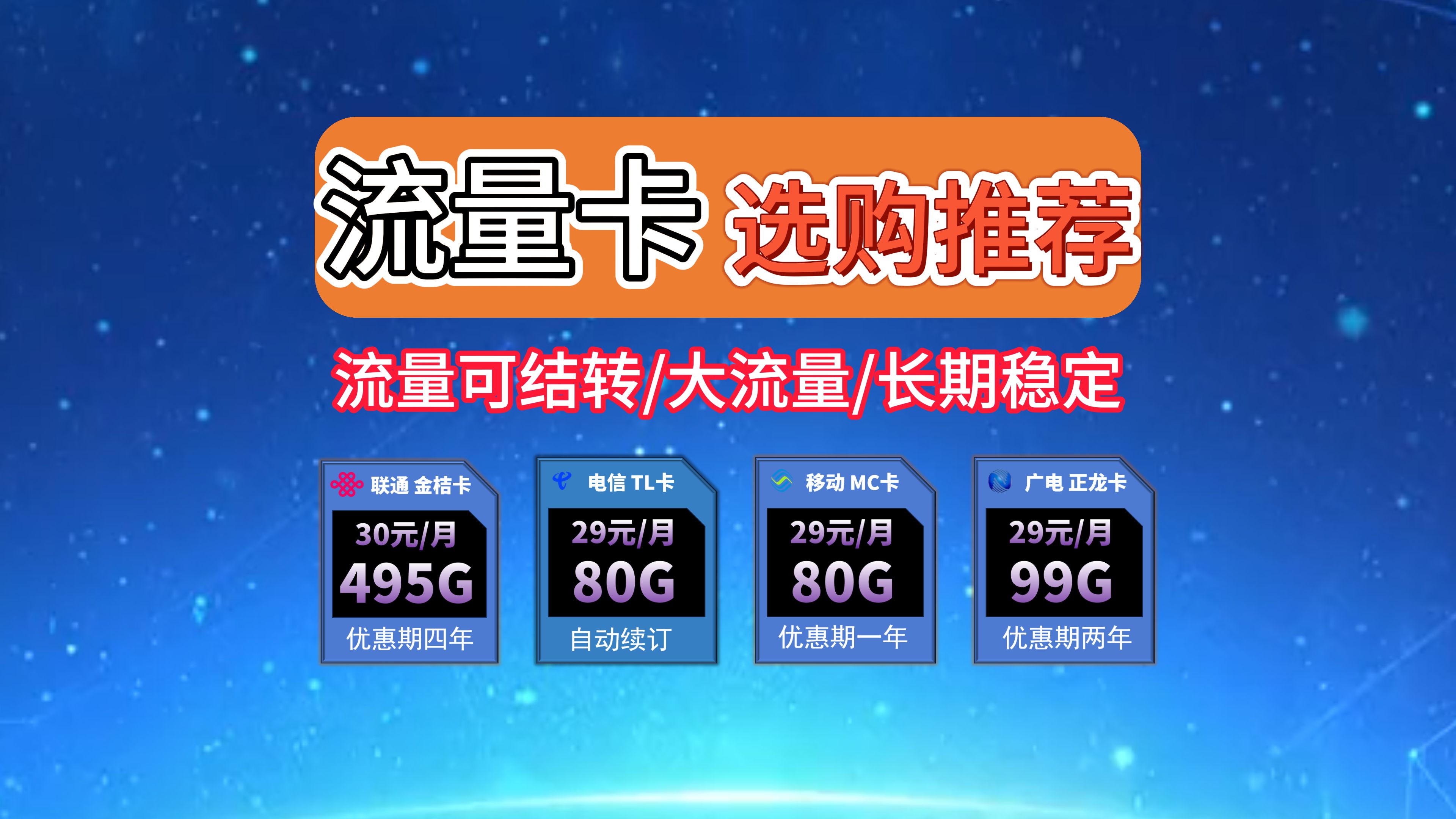 2024年绝不踩坑的流量卡推荐!可选归属地、长期套餐、首月免租、移动/电信/广电/联通流量卡|手机卡推荐哔哩哔哩bilibili