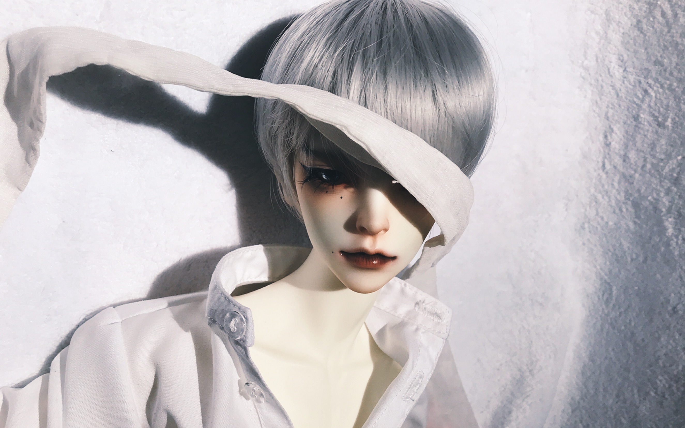 bjddz灰鹭露背毛衣吊带袜开箱试穿